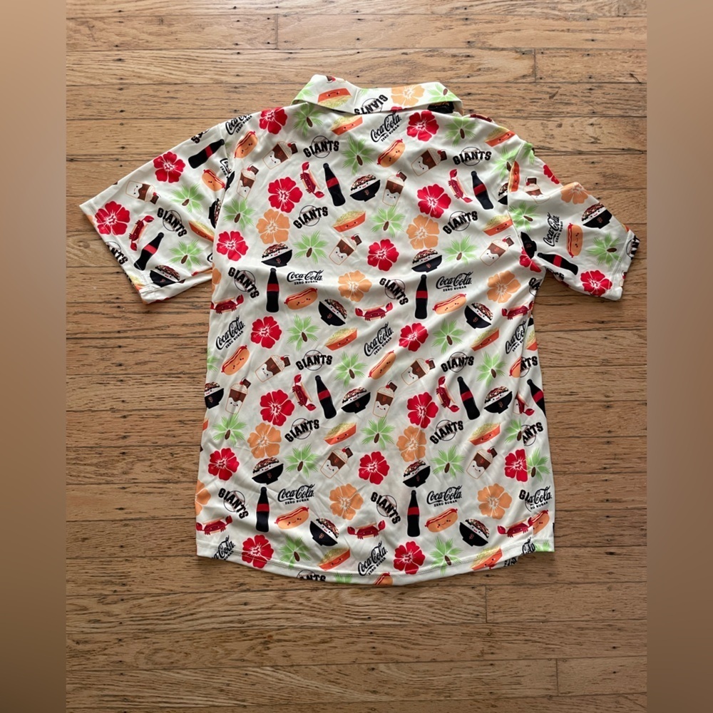 San Francisco Giants stadium food Hawaiian shirt Hot Dog Coke Zero - Picture 4 of 5